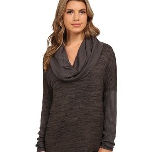 Michael Stars Cowl Sweater with ribbed sleeves